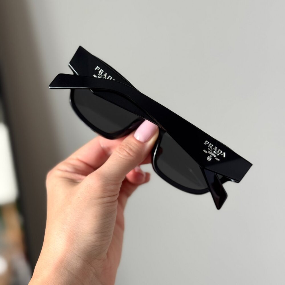 Prada Women Sunglasses Black Square PRB09S 16K08Z NEW AUTHENTIC - Picture 3 of 13